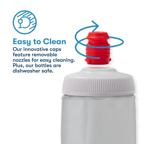 Polar Bottle Breakaway Insulated Water Bottle - BPA Free, Cycling & Sports Squeeze Bottle (Jersey Knit - Highlighter, 20 Oz)