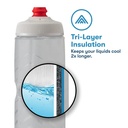 Polar Bottle Breakaway Insulated Water Bottle - BPA Free, Cycling & Sports Squeeze Bottle (Jersey Knit - Highlighter, 20 Oz)