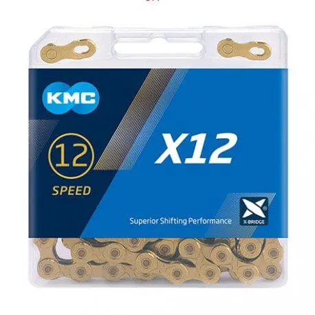 [X12TI] CADENA KMC 12V X12 DORADA 126E